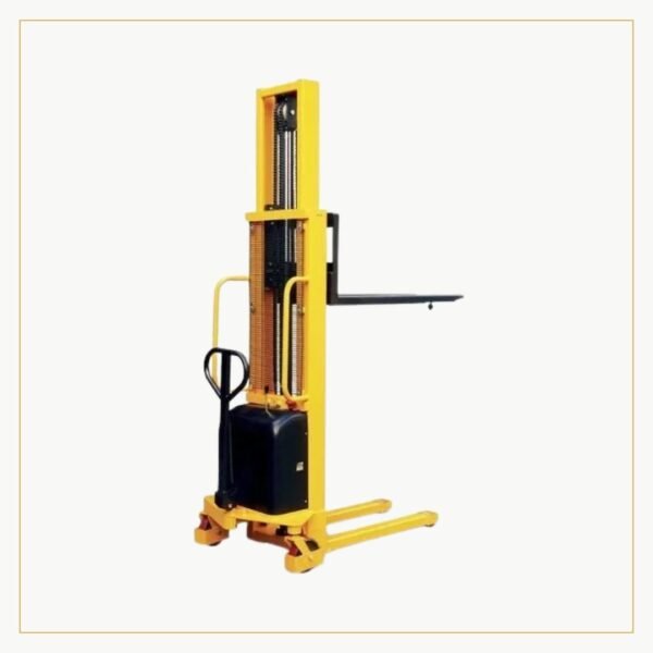 Semi Electric Stacker with Adjustable Fork